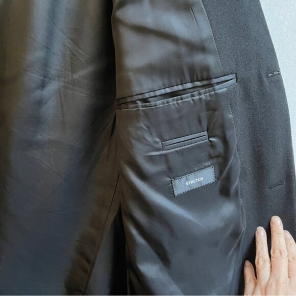 Vintage Hugo Boss Einstein wool 3 button blazer 24" PTP Sz XL - Picture 8 of 15